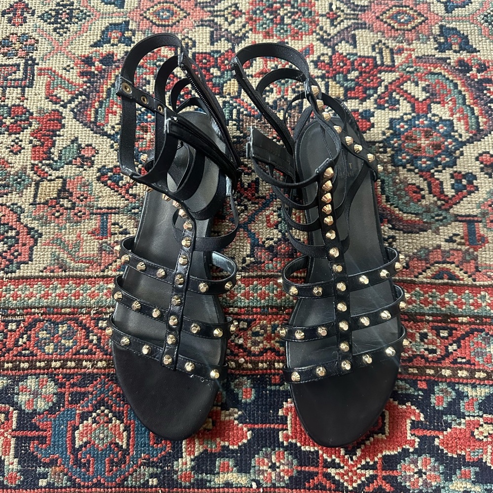 Stuart Weitzman Strappy Gladiator Sandal with Studs